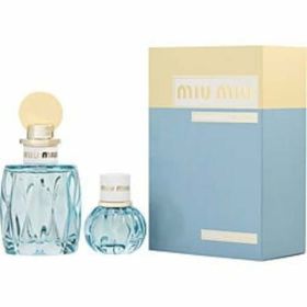 Miu Miu L'eau Bleue By Miu Miu Eau De Parfum Spray 3.4 Oz & Eau De Parfum Spray 0.67 Oz (travel Edition) For Women